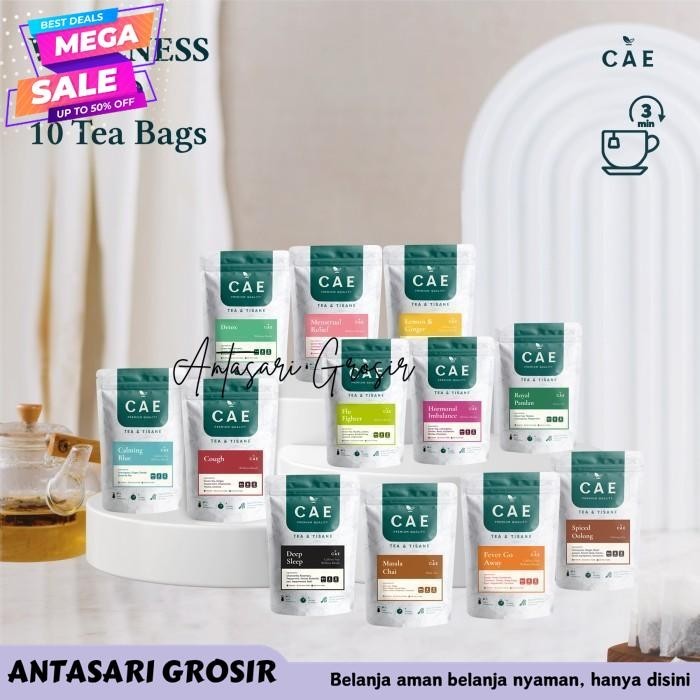 

ALL VARIANT 10 TEA BAGS HERBAL TEA BLEND TEH CELUP HERBAL PREMIUM FLU FIGHTER BRAIN BOOSTER HORMONAL IMBALANCE COUGH KUALITAS PRODUK TERBAIK!!