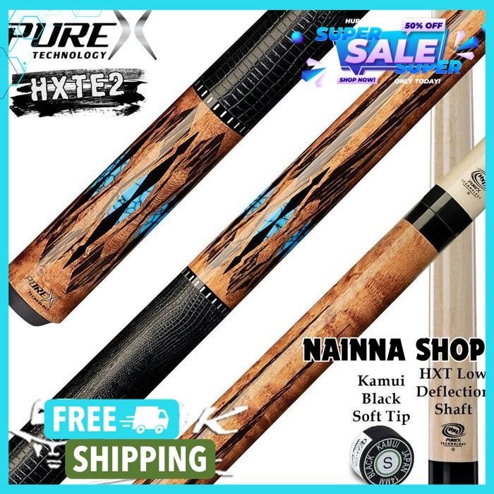 PUREX HXTE2 CUE - HXT LOW DEFLECTION SHAFT BILLIARD STICK PLAYERS PLAY PURE X GRATIS ONGKIR
