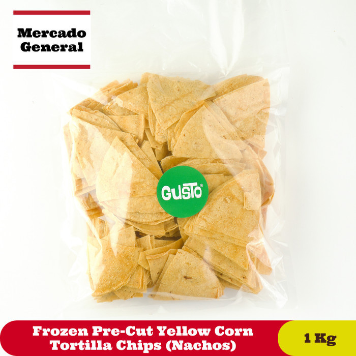 

EKSLUSIF Frozen Pre-Cut Yellow Corn Tortilla Chips (Nachos) - 1 kg