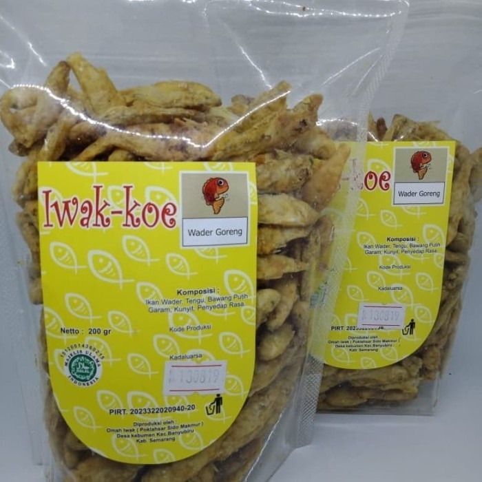 

CUCI GUDANG IWAK KOE WADER ASIN ORIGINAL / IKAN GORENG GURIH ASIN / KERIPIK IKAN