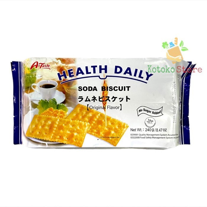 

FREE ONGKIR A-Taste Health Daily Soda Biskuit Seaweed Flavour Sugar Free 240gr