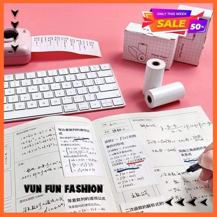

KERTAS STICKER THERMAL MINI PRINTER PERIPAGE/PAPERANG 57X30MM TERBAIK BY VUNFUNFASHION