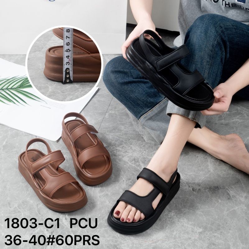 Sandal Wedges Tali Gunung Wanita Import Jelly Karet 1803