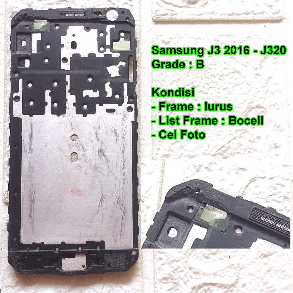 Samsung J3 2016 - J320G Frame Tulang Tengah / Tatakan LCD Copotan