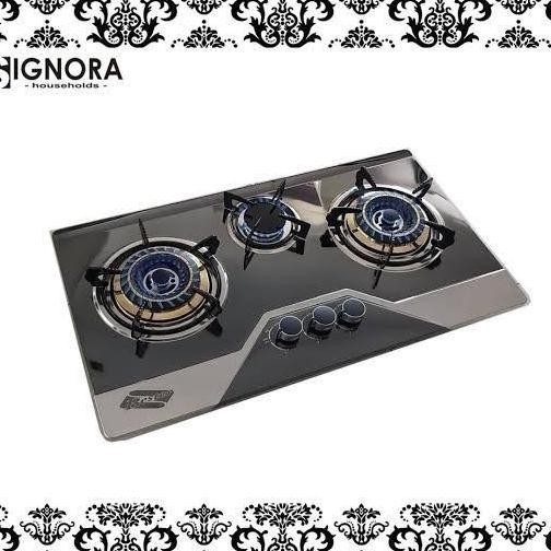 SIGNORA KOMPOR GAS TANAM 3 TUNGKU BURNER NEW GRANDE STAINLESS SIGNORA