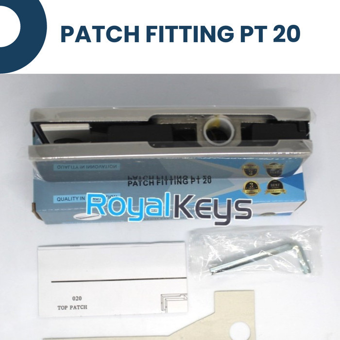 PATCH FITTING DAVINCI PT 20 PENJEPIT ENGSEL PINTU KACA ATAS