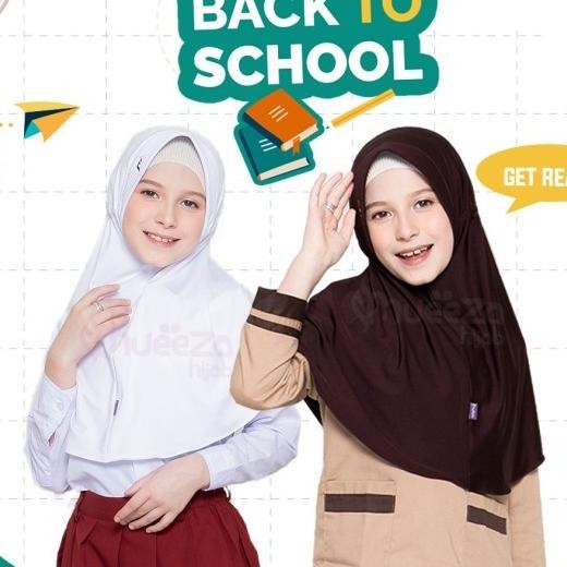 Jilbab Bergo Serut Anak 5-10 Tahun Mueza Alsha M Hijab Sekolah