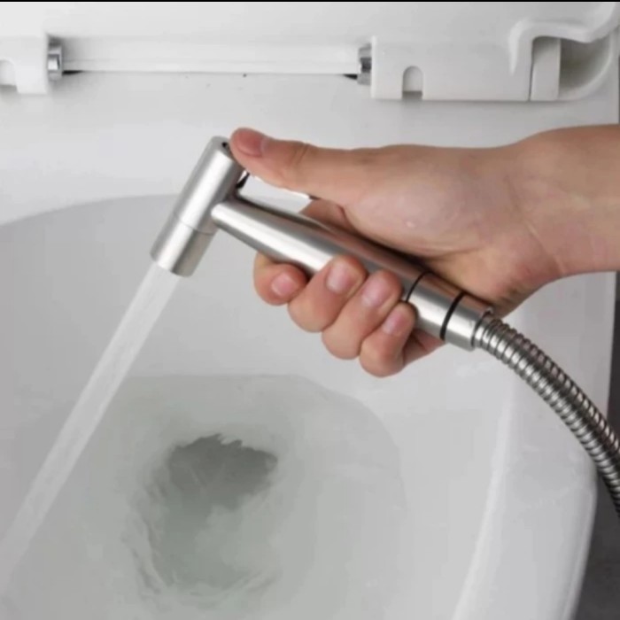 Produk Jet Shower Stainless Sus 304 Bidet Shower cebok - Dudukan & Kepala