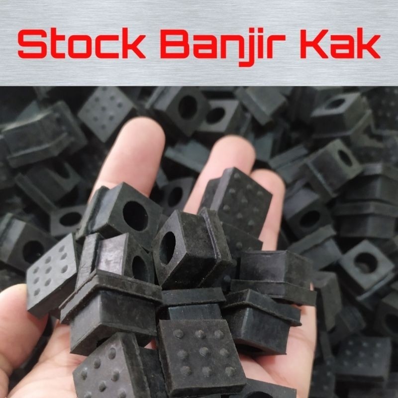 KAKI KARET HOLO 2X2 CM/ KAKI BESI PIPA KURSI MEJA RAK HOLLOW KOTAK