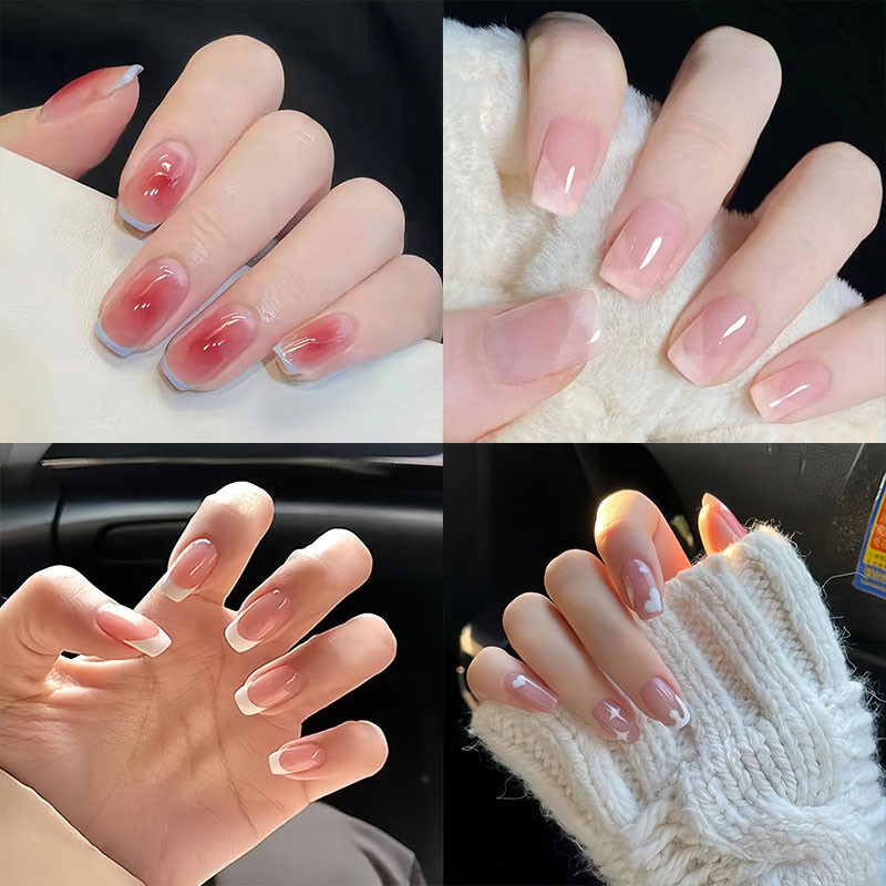 Kuku Palsu Nail Art 1 Set Kuku Palsu + Lem Nail Art Kuku Palsu Pengantin Nail Art Kuku Palsu