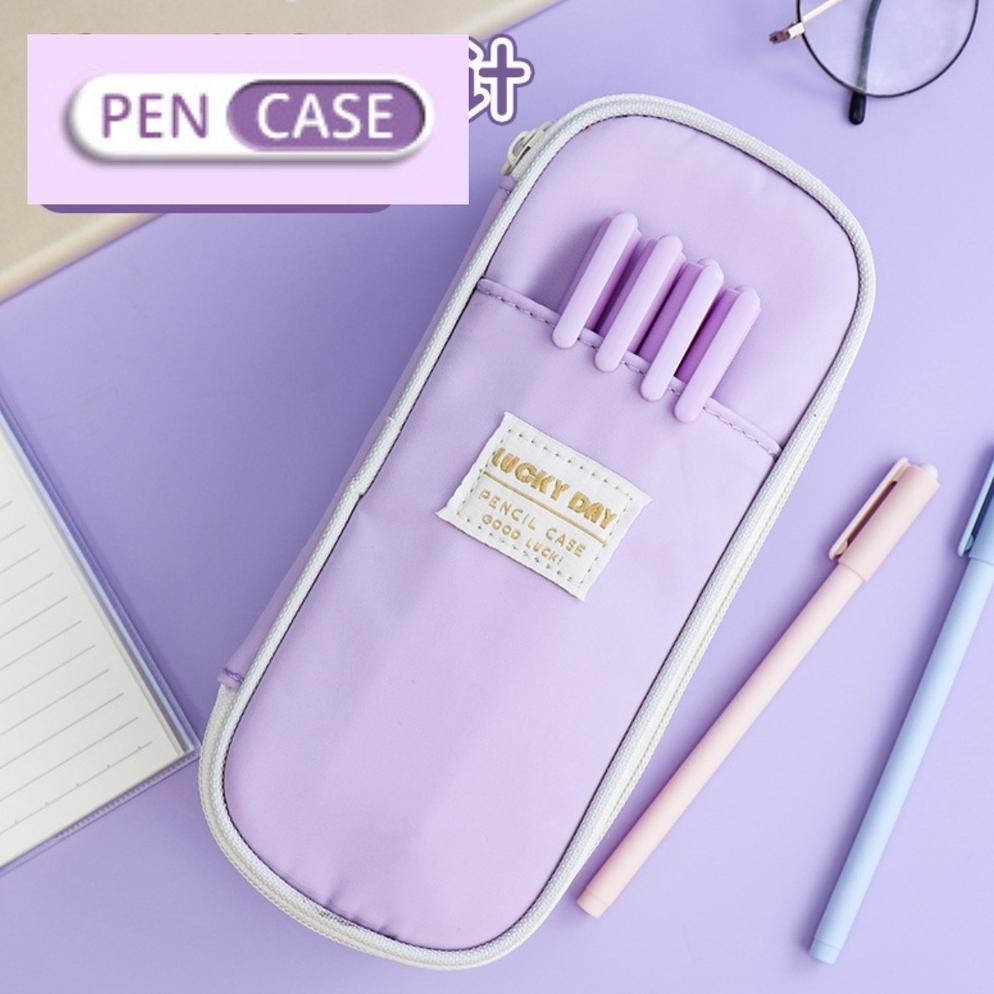 

ty-35 TXS01 Pen Pencil Case Kotak Tempat Pensil LUCKY DAY Water Resistant Macaron Color TKM Terlaris