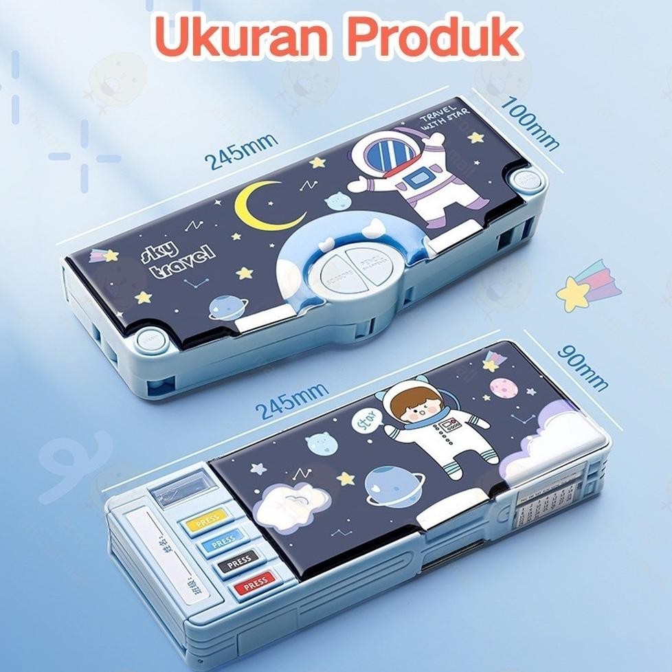 

UFO-2025 Kotak Alat Tulis Anak Laki-Laki/Kotak Pensil Pola Kartun Rautan Kapasitas/Lapisan Ganda dan Tunggal dengan Rautan Kapasitas Termurah