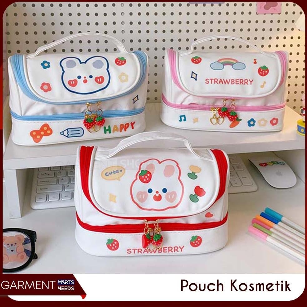 

asd-86 Tempat Pensil Anak Import Lucu Pencil Case Korea Travel Make Up Pouch DIY Sticker Serbaguna Stiker Kelinci Beruang Premium