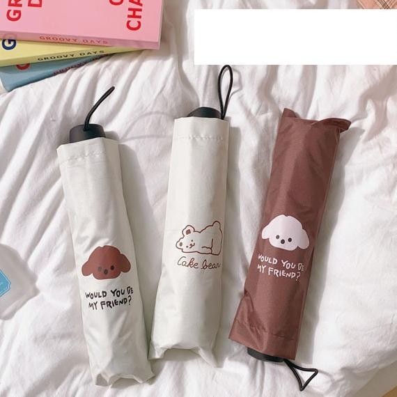 Payung Lipat Simple Lucu Estetik Payung Motif Beruang Cute Hb1522