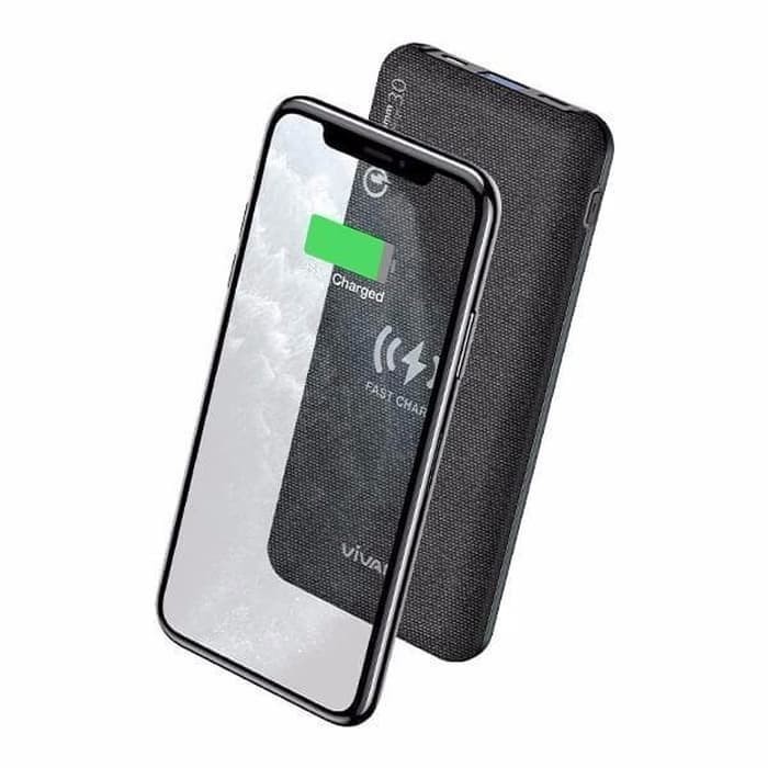 Power Bank Wireless 10000 Mah Vivan Quick Charge Qi Wireless W10