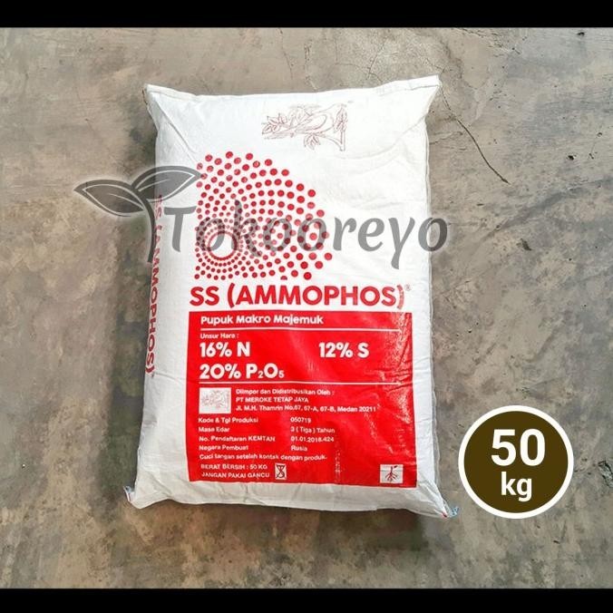 PUPUK MEROKE SS AMMOPHOS 50 KG KEMASAN PABRIK VIA CARGO