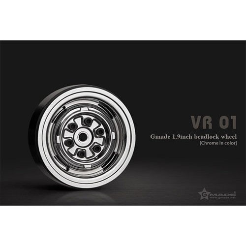 Gmade VR01 Chrome Beadlock Wheels For 1.9 Inch Size Wheels 2pcs #GM701