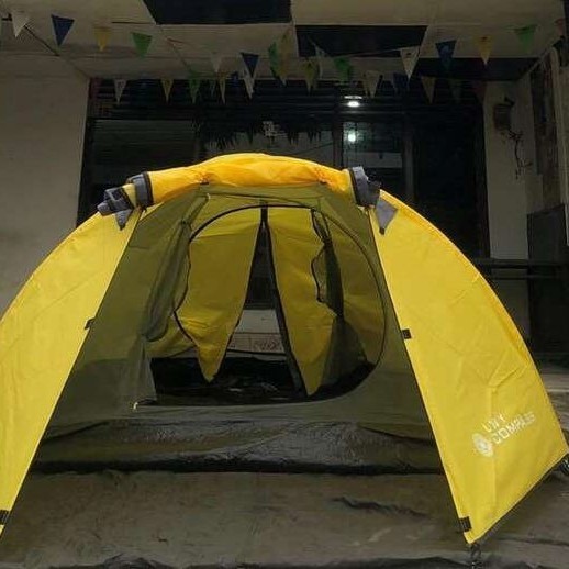 {DianShop} Tenda Gunung Tenda Camping Compass kapasitas 4 orang frame aloy - Kuning Berkualitas