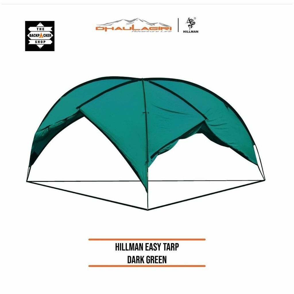 {DianShop} Hillman easy trap tent tenda dapur lapangan dan pantai - Dark green Murah