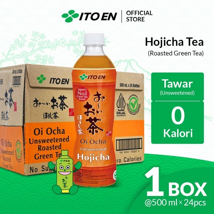 

Secrenada - Ito En Hojicha Roasted Green Tea No Sugar 500Ml Isi 24 Pcs