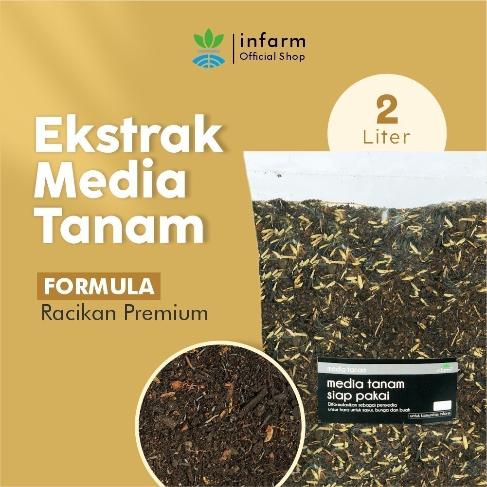 BOTANI - Ekstrak Media Tanam Organik / Hidroponik Tanaman 2 liter Gratis Label Tag Tanaman, Ekstrak 