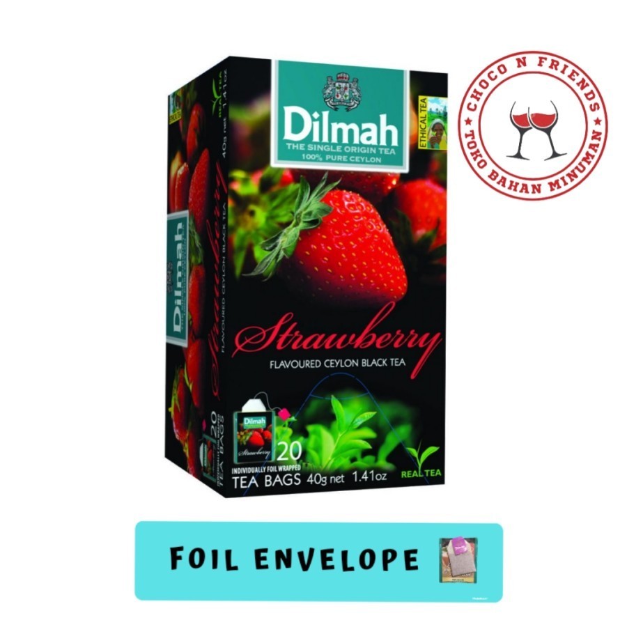 

Teh Dilmah Strawberry | Dilmah Strawberry Foil Envelope 20 S