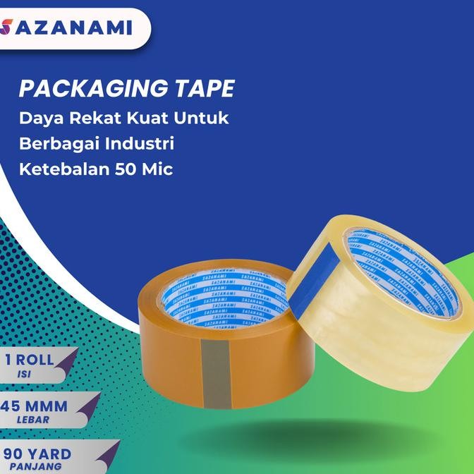 

Baru Lakban bening 2" Inch 90 Yard sazanami opp tape isolasi selotip saz4 Segera Beli