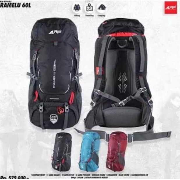 OP Tas Carrier Rei Ramelu 60L Tas Gunung Rei Ramelu 60+5L TERLARIS