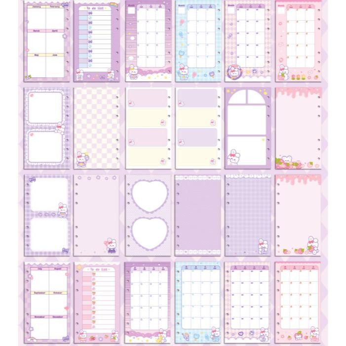 

hj-64 Zumoo Princess Art Binder SET PVC A6 Full Color Paper Planner / Binder SET PVC A6 dengan Loose Leaf Planner Warna GRID Hemat