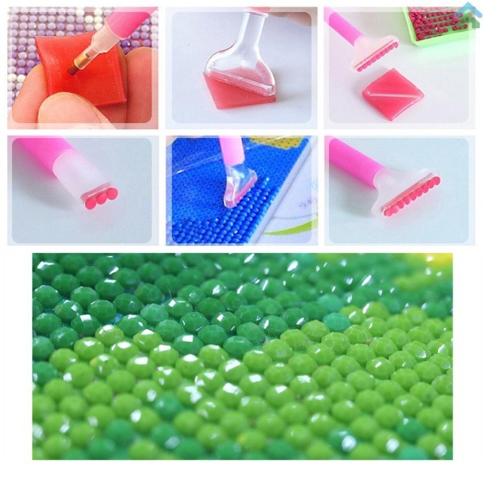 

Azalia 32Pcs / Set Alat Lukis Diamond 5D Diy Dengan Lampu Led + Pad Tracing +