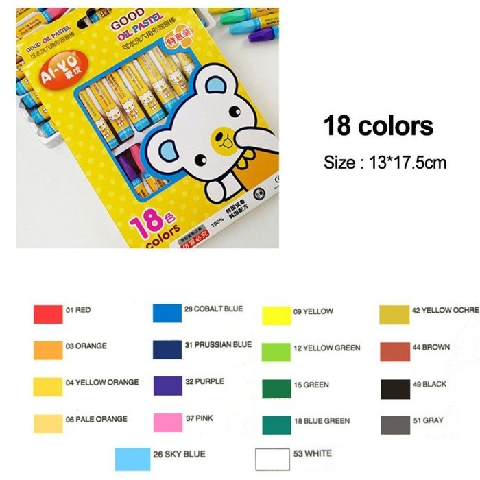 

Azalia R-Flower Oil Pastel Art Supplies Nontoxic Untuk Alat Lukis Artis Pena