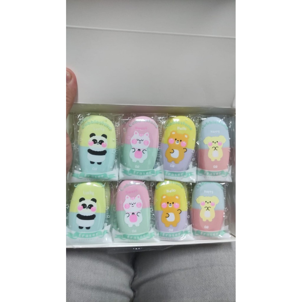 

+++++] penghapus pensil cute good will belur dual colour ( gambar beruang / panda / kucing / guguk)