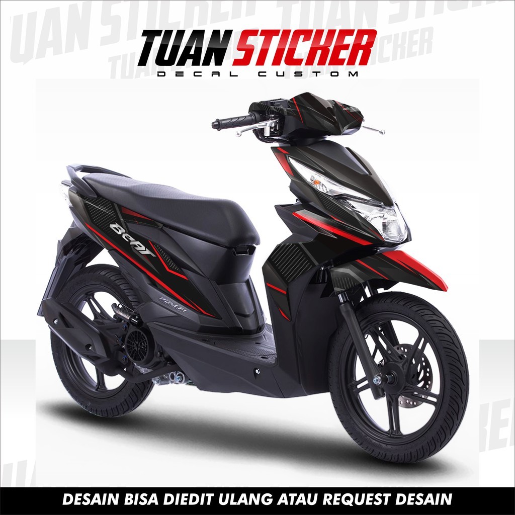 Sticker Striping DECAL Honda Beat Esp, Sticker Beat Esp Sticker Decal Beat ,striping Beat red racing