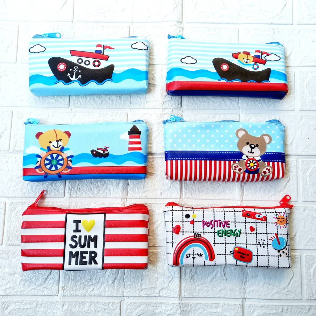 

Kotak Pensil Anak Tempat Pensil Medium Karakter Bear Pelaut