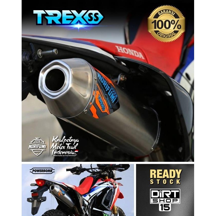 PROMO KNALPOT NORIFUMI TREX HONDA CRF RALLY #ORIGINAL