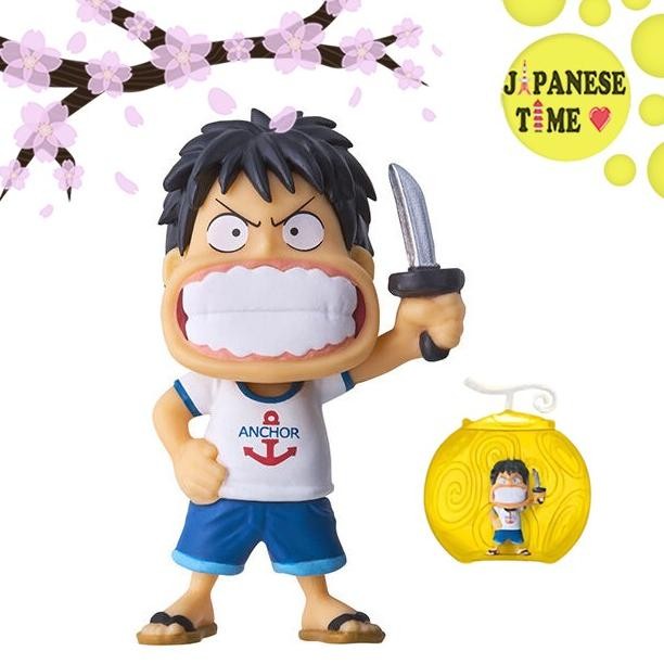 BANDAI GASHAPON ONE PIECE ONEPI NO MI 16TH NAVAL BATTLE FIGURE GACHA - LUFFY 2807T