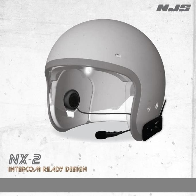 Helm Njs Retro Nx-2 Helm Inner Visor Helm Ada Dudukan Intercom