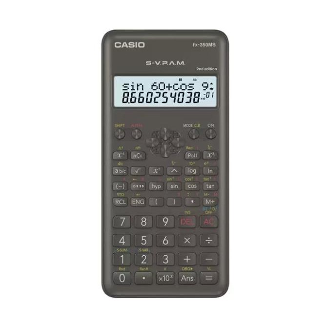 

Kalkulator Sekolah/Kuliah Scientifix Casio FX-350MS 2nd Edition H24M