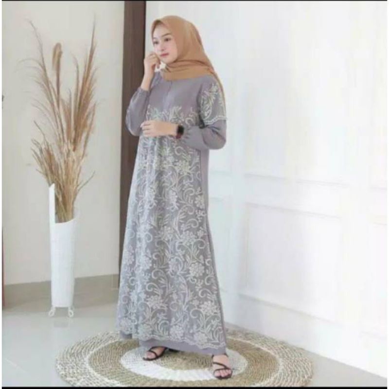 Gamis Wanita Terbaru 2024 Ghamis Kondangan Model Baru Brokat Sysri Bumil Busui Maxydrees Mididres Mo