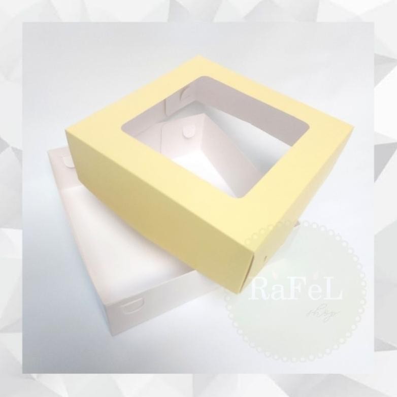 

COD 5 Pcs Box Kue Dus Cake 22x22x7 Tutup Jendela Mika Box Hampers gha-65