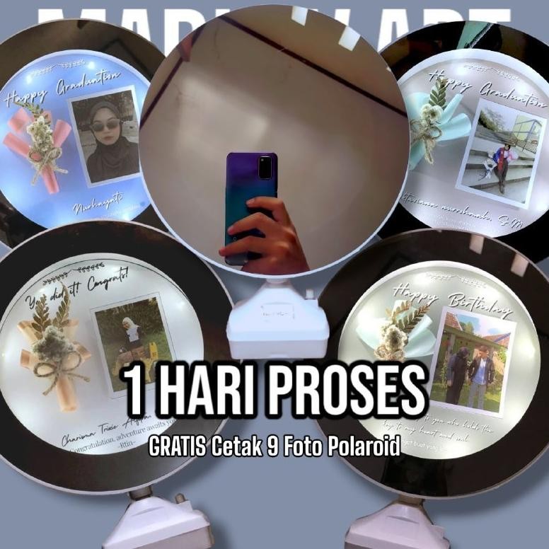 SPECIAL [1 HARI JADI] Kado Cermin Foto Custom/ Lucu/ Unik/ Souvenir/ Pernikahan/ Ulang Tahun/ Wisuda