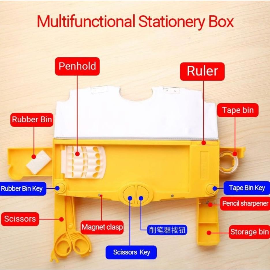 

ew-98 7s Kotak Pensil Pola Kartun Lapisan Ganda dan Tunggal dengan Rautan Kapasitas / Tempat Pensil Multifungsi Motif Unicorn / Dinosaurus / Astronot Untuk Anak Tk Premium