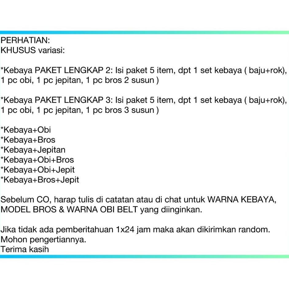 BISA COD Kebaya Bali Anak Setelan Kebaya Bayi Balita Anak Perempuan TK SD Kutu Baru Brukat Pesta Kon