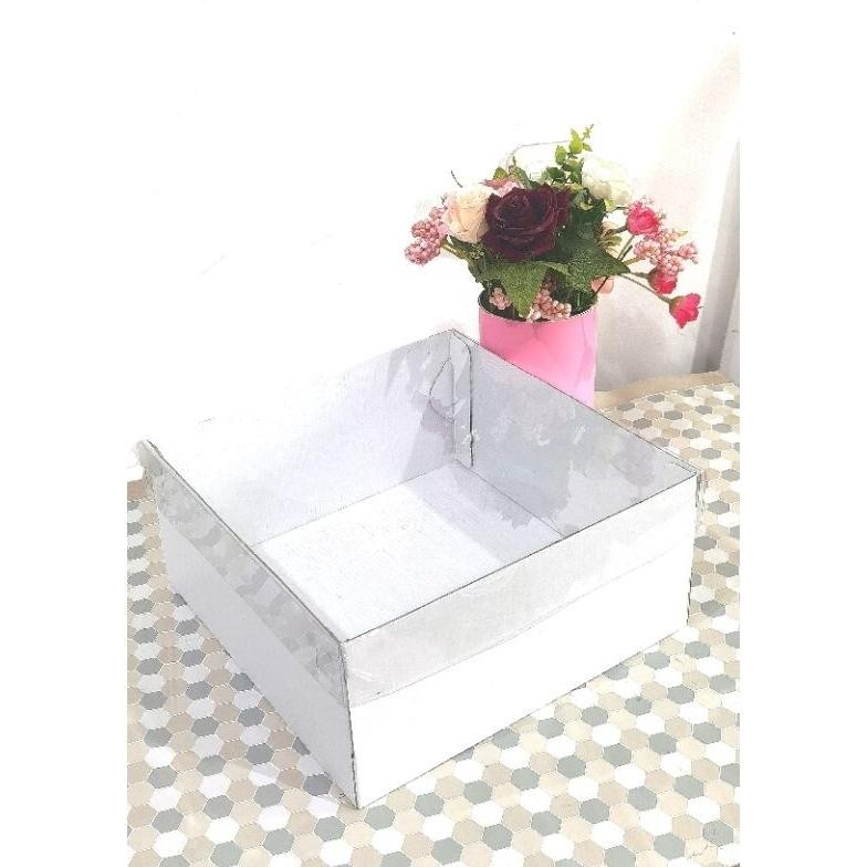 

h-4 BOX MIKA - DUS KUE - KOTAK - KARDUS 25x25x12 - WK (ISI : 10 PCS) Terlaris