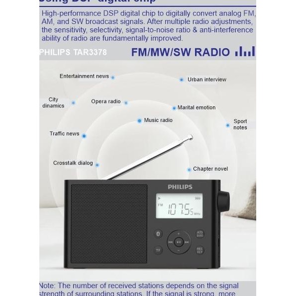 Radio Shortwave Sw Siaran Radio Sw Luar Negeri - Philips Tar3378