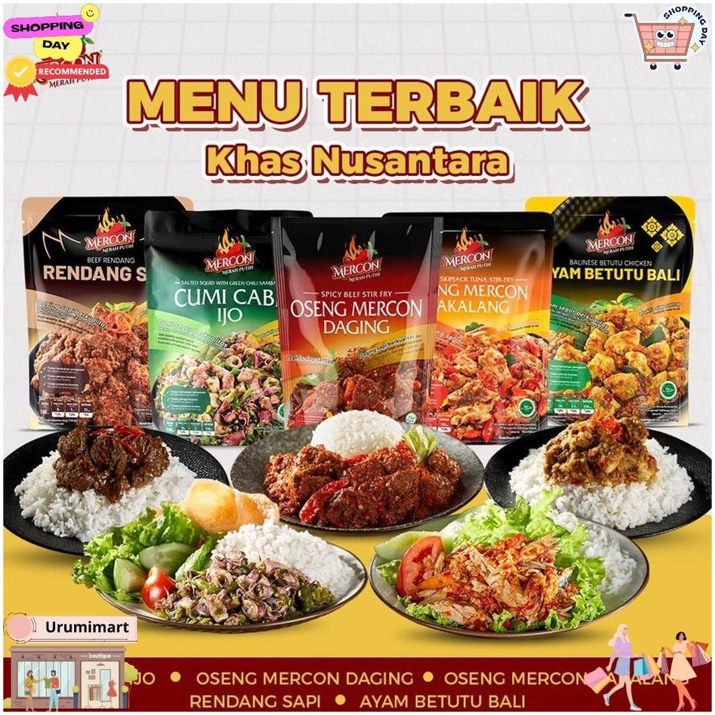 

Mercon Merah Putih Mercon Daging Cakalang Cumi Ijo Ayam Betutu Rendang D Promo 8.8