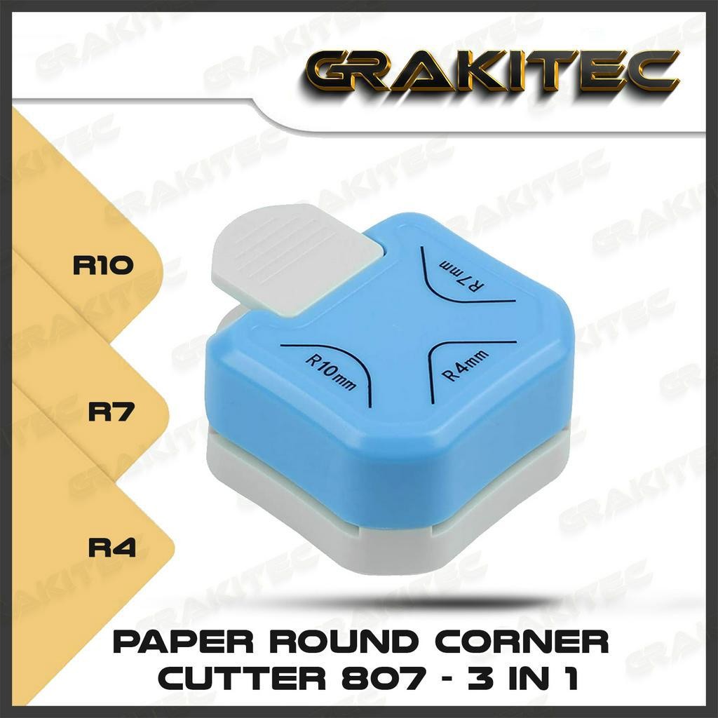

Round Corner Cutter 3 in 1 Pemotong Sudut Corner Puncher Rounder Siku Pemotong Ujung Kertas Plastik
