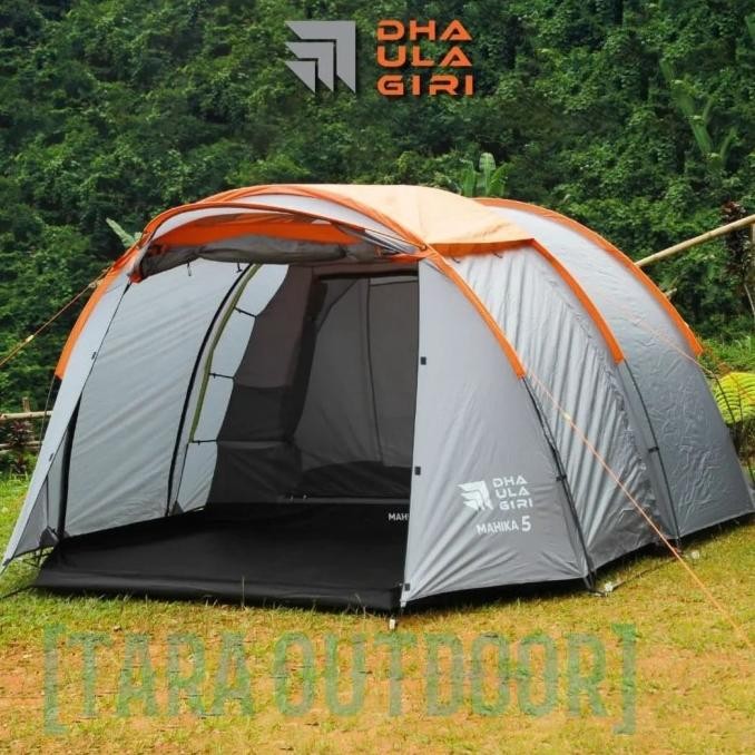 Olahraga Tenda Dhaulagiri Mahika 5 Original Tenda Camping Kapasitas 5-6 Orang  Hiking