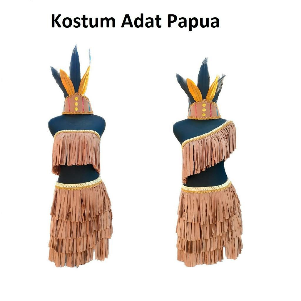 Baju Adat Papua Kostum Anak Wanita Pria Dewasa