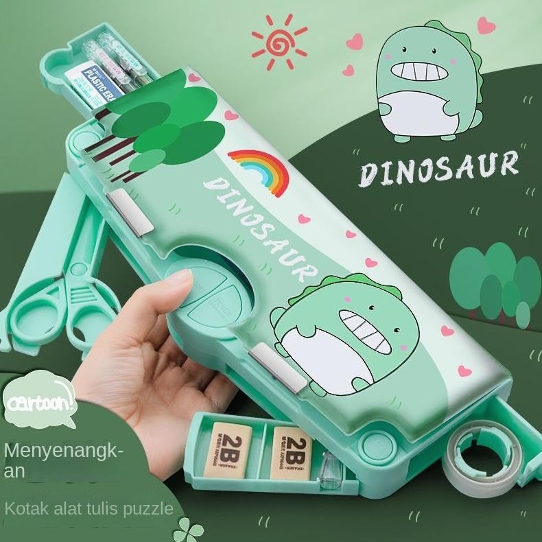 

VIRAL PuluzKotak Pensil Multifungsi Motif Unicorn / Dinosaurus / Astronot Untuk Anak Lengkap Peruncing Gunting Isolasi Penghapus Penggaris LI34
